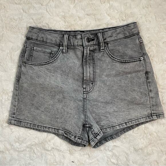 Wild Fable Women's Acid Wash Highest Rise Mom Shorts Size 6 Gray High Waisted - Picture 1 of 6